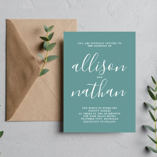 Invitación Verdadera simplicidad 1 Boda Minimalista de huevo 