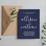 Invitación Verdadera simplicidad 1 Boda Minimalista de la Mar<br><div class="desc">¡Esta sencilla y preciosa invitación a la boda es perfecta para los minimalistas de todos nosotros! Por favor,  contáctame si quieres ayudar a personalizar la parte de texto de esta invitación a la boda.</div>