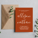 Invitación Verdadera simplicidad 1 Boda Minimalista de script<br><div class="desc">¡Esta sencilla y preciosa invitación a la boda es perfecta para los minimalistas de todos nosotros! Por favor,  contáctame si quieres ayudar a personalizar la parte de texto de esta invitación a la boda.</div>