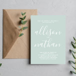 Invitación Verdadera simplicidad 1 Boda Minimalista de vidrio<br><div class="desc">¡Esta sencilla y preciosa invitación a la boda es perfecta para los minimalistas de todos nosotros! Por favor,  contáctame si quieres ayudar a personalizar la parte de texto de esta invitación a la boda.</div>