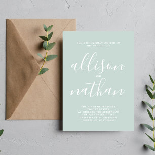 Invitación Verdadera simplicidad 1 Boda Minimalista de vidrio