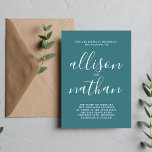 Invitación Verdadera simplicidad 1 Boda Minimalista Gulfstrea<br><div class="desc">¡Esta sencilla y preciosa invitación a la boda es perfecta para los minimalistas de todos nosotros! Por favor,  contáctame si quieres ayudar a personalizar la parte de texto de esta invitación a la boda.</div>