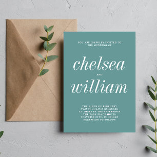 Invitación Verdadera simplicidad 2 Boda Minimalista de huevo 