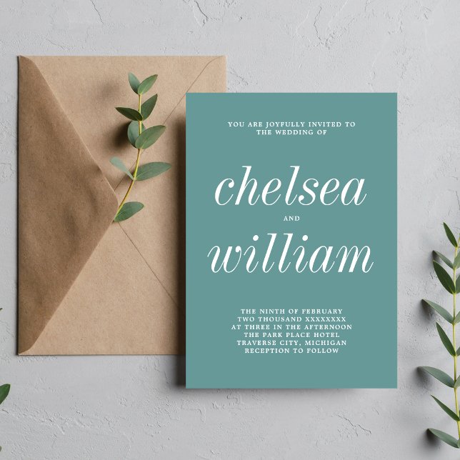 Invitación Verdadera simplicidad 2 Boda Minimalista de huevo  (Subido por el creador)