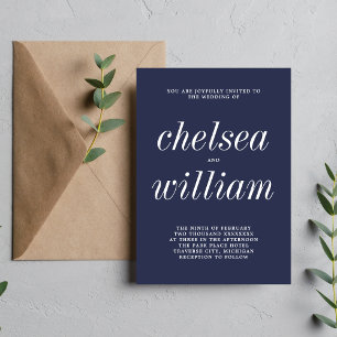 Invitación Verdadera simplicidad 2 Boda Minimalista de la Mar