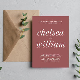 Invitación Verdadera simplicidad 2 Boda Minimalista de Marsal