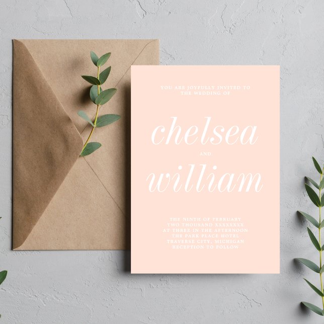 Invitación Verdadera simplicidad 2 Boda Minimalista simple de (Subido por el creador)