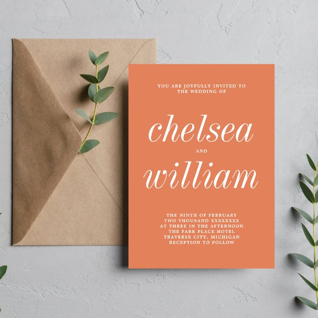 Invitación Verdadera simplicidad 2 Boda Minimalista simple de (Subido por el creador)