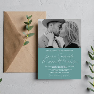 Invitación Verdadera simplicidad 3 Boda de fotografía de huev