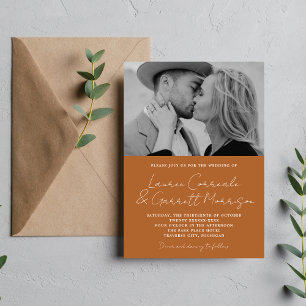 Invitación Verdadera simplicidad 3 moderno Boda de fotografía