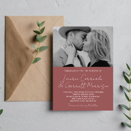 Invitación Verdadera simplicidad 3 moderno Boda de fotografía