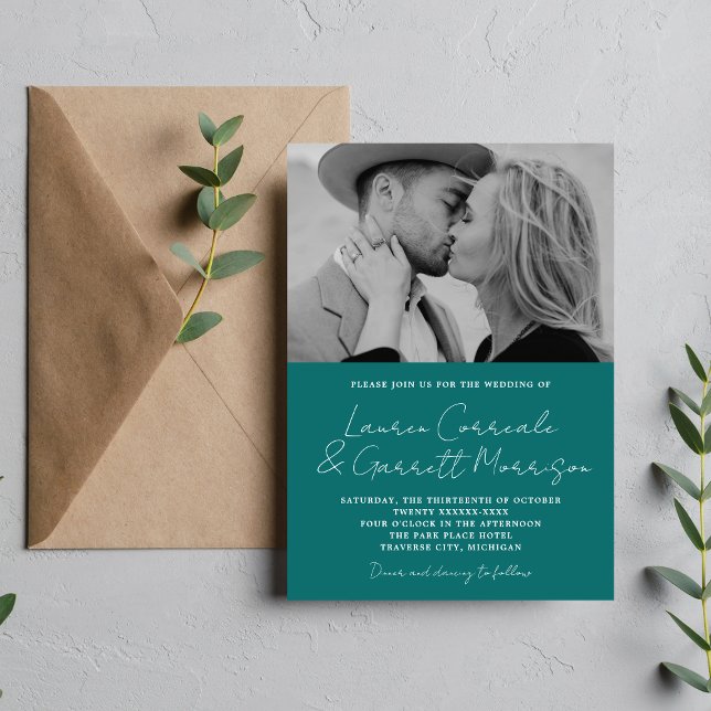 Invitación Verdadera simplicidad 3 moderno Boda de fotografía (Subido por el creador)