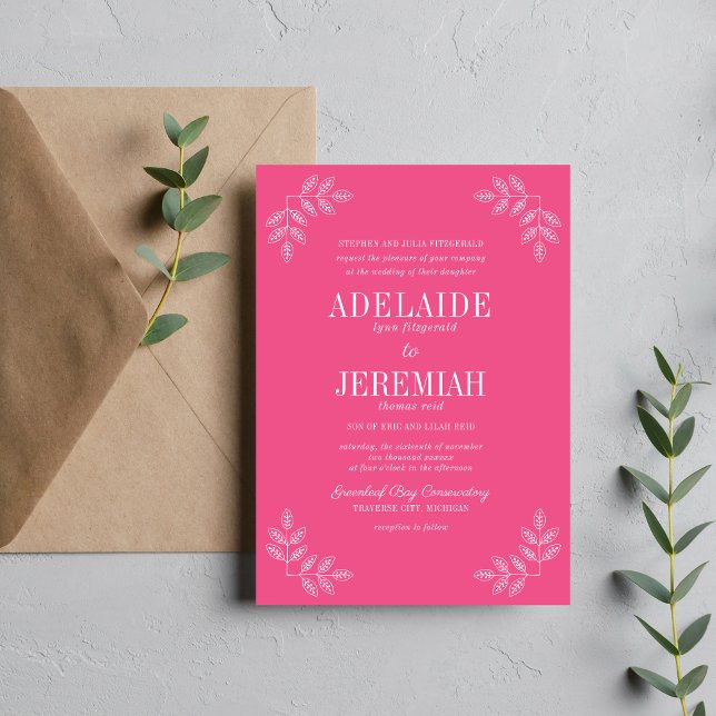 Invitación Verdadera simplicidad 6 Boda de floral de clavel (Subido por el creador)