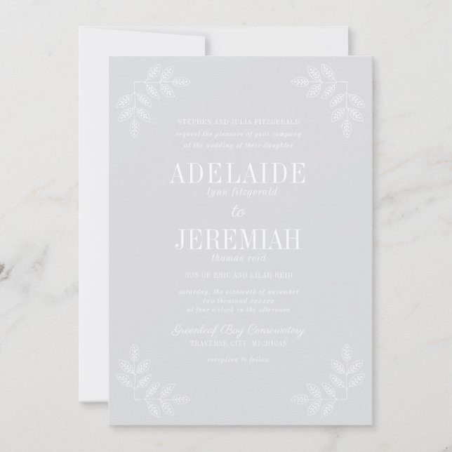 Invitación Verdadera simplicidad 6 Boda de Guay Floral Mist (Anverso)