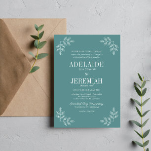 Invitación Verdadera simplicidad 6 Boda de harina de huevo de
