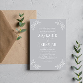 Invitación Verdadera simplicidad 6 Boda de ortografía floral