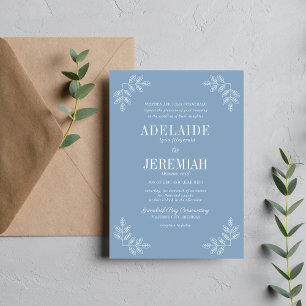 Invitación Verdadera simplicidad 6 Boda floral glaciar