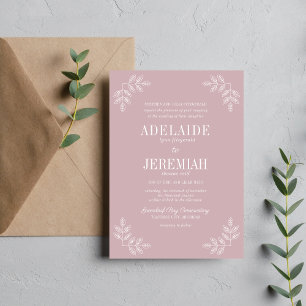 Invitación Verdadera simplicidad 6 Boda floral lunar