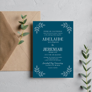 Invitación Verdadera simplicidad 6 Boda floral Neptune