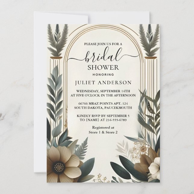 Invitación Verdaderamente involucrando a la ducha de novias d (Anverso)