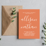 Invitación Verdadero Boda Minimalista de coral de simplicidad<br><div class="desc">¡Esta sencilla y preciosa invitación a la boda es perfecta para los minimalistas de todos nosotros! Por favor,  contáctame si quieres ayudar a personalizar la parte de texto de esta invitación a la boda.</div>