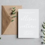 Invitación Verdadero Boda Minimalista de Guay Mist<br><div class="desc">¡Esta sencilla y preciosa invitación a la boda es perfecta para los minimalistas de todos nosotros! Por favor,  contáctame si quieres ayudar a personalizar la parte de texto de esta invitación a la boda.</div>