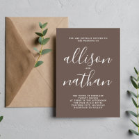 Verdadero Boda Minimalista de hongos sencillos