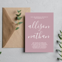 Verdadero Boda Minimalista Vintage Mauve