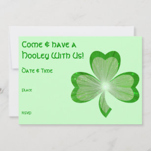 Invitación verde a Shamrock St Patrick's Day Hoole