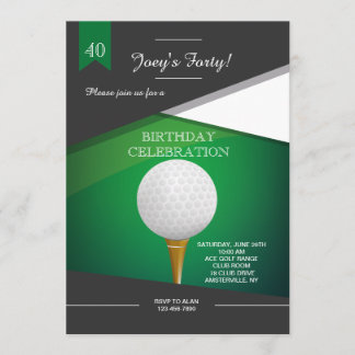 Invitación verde al golf