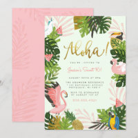 Verde | Aloha Hawaii Tropical Gold Birday Party