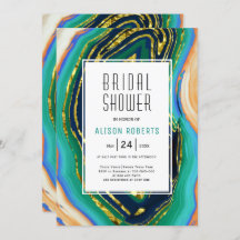 Verde, azul, agate de melocotón, Relieve metalizad