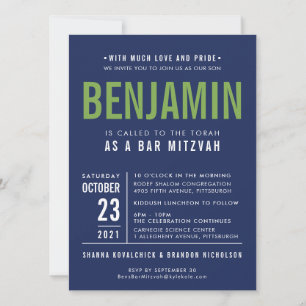 Invitación verde azul marino de BENJAMIN'S BAR MIT