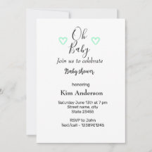 verde azul pastel baby shower minimal editable