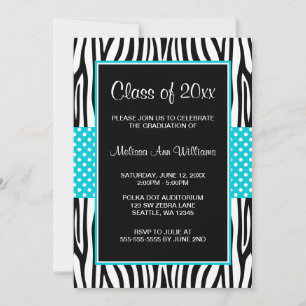 Invitación verde azulada de la graduación del