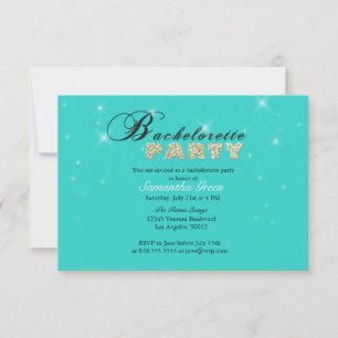 Invitación verde azulada del fiesta de