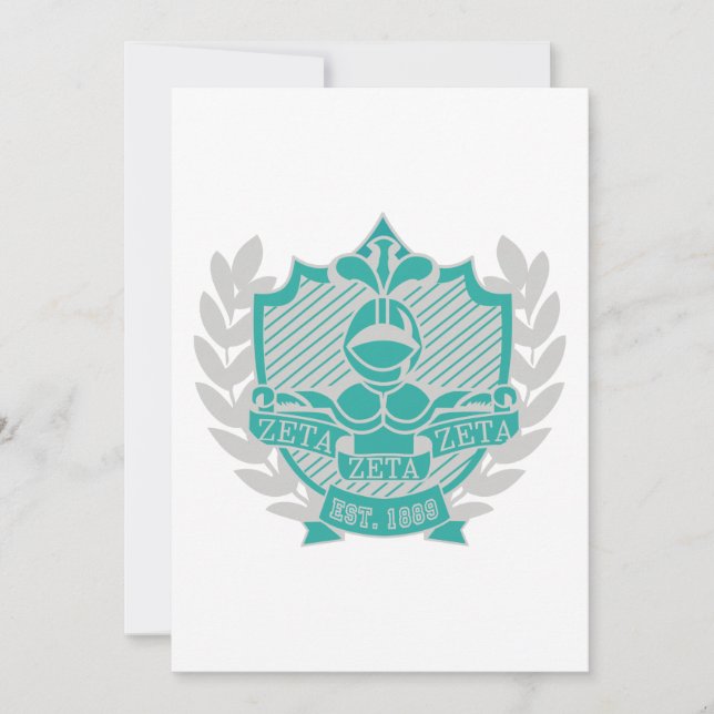 Invitación Verde azulada y gris (Anverso)