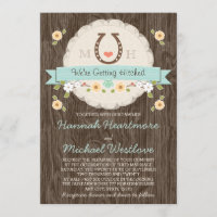 Verde azulado Aqua Horseshoe Corazón Boda Occident