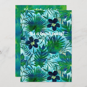 Invitación Verde azulado del Jardín Tropical de Nalani Hawaii