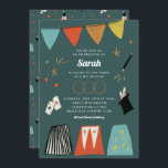 Invitación Verde azulado Magic Show Bar Bat Mitzvah Invitació<br><div class="desc">Los huéspedes podrán disfrutar de un espectáculo con el tema Magic Show. Este diseño lúdico cuenta con ilustraciones hechos a mano, llenos de diversión y de magia atractiva sobre un hermoso paisaje verde azulado. Personalizar con los detalles de su propio fiesta y redondea el fiesta con la suite completa de...</div>