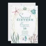 Invitación Verde azulado y rosa bajo el mar dulce caprichoso<br><div class="desc">Personalizar para cualquier evento.</div>