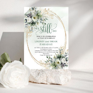Invitación Verde Blanco Acuarela Botánica Todavía Lo Hacemos 