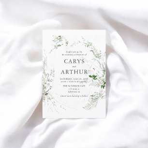 Invitación Verde Boda botánico moderno