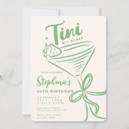 Invitación Verde caprichoso A Tini un poco más viejo 30 cumpl