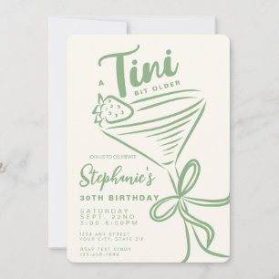 Invitación Verde caprichoso A Tini un poco más viejo 30 cumpl
