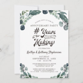 Invitación Verde de aniversario HECHO DURANTE AÑOS