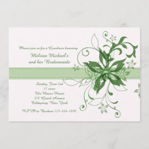 Invitación verde de drama y fanfarria