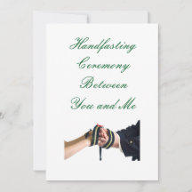 Invitación Verde de Handfasting