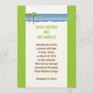 Invitación Verde de la crema de las palmeras de las