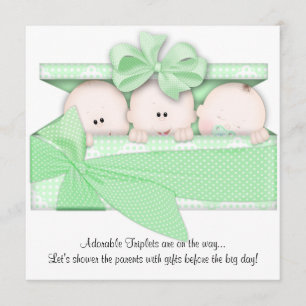 Invitación verde de la invitación de Baby Shower